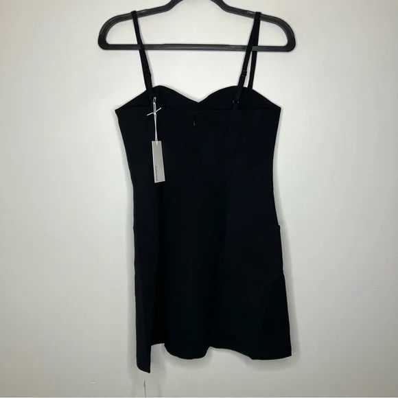 NWT REFORMATION Henderson Knit Mini Dress Black Medium - Picture 3 of 6
